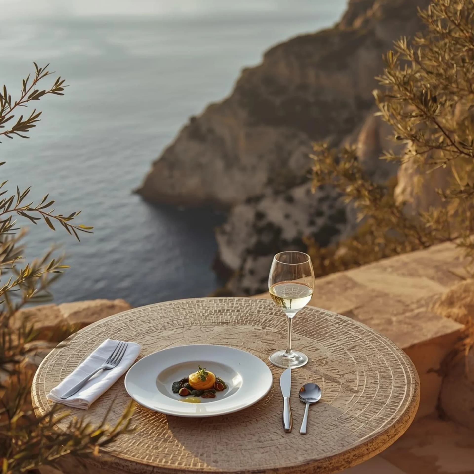 Terrasse gastronomique avec vue mer - Tourisme haut de gamme