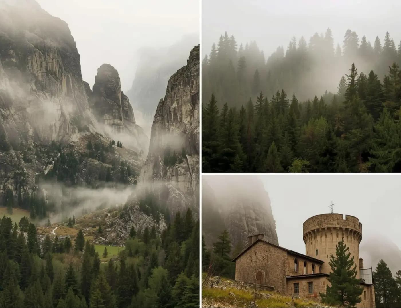 Moodboard paysage Chartreuse - Inspiration naturelle pour maison d'hôtes